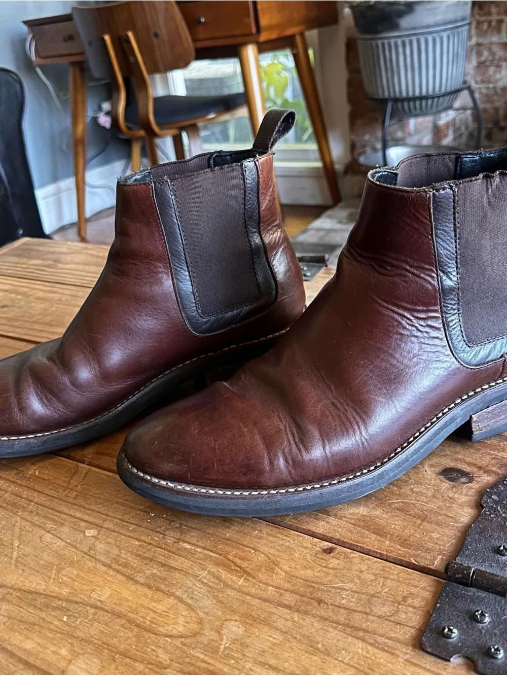 Thursday Men's Brown Leather Chelsea Boots
